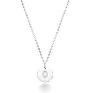 925 Sterling Silver Initial Necklace Women Letter Pendant : Letter, O - 20 in